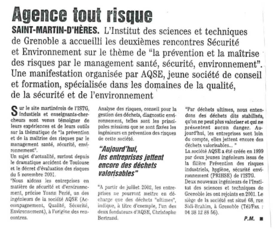 Agence AQSE de Grenoble